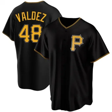 Enmanuel Valdez Men's Replica Pittsburgh Pirates Black Alternate Jersey